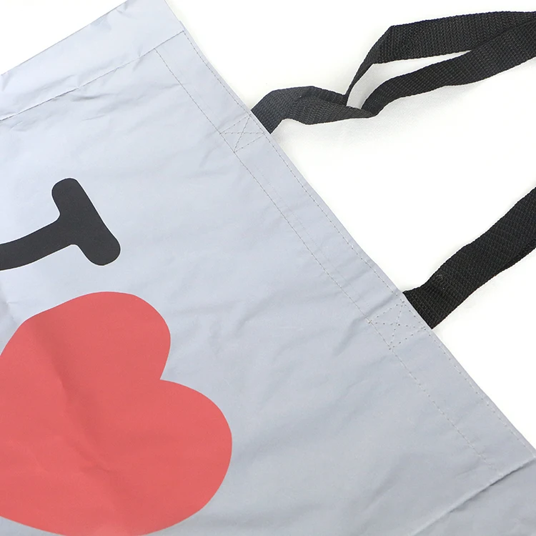 Night Reflection with High or low fabric eco friendly reflective shopping bag