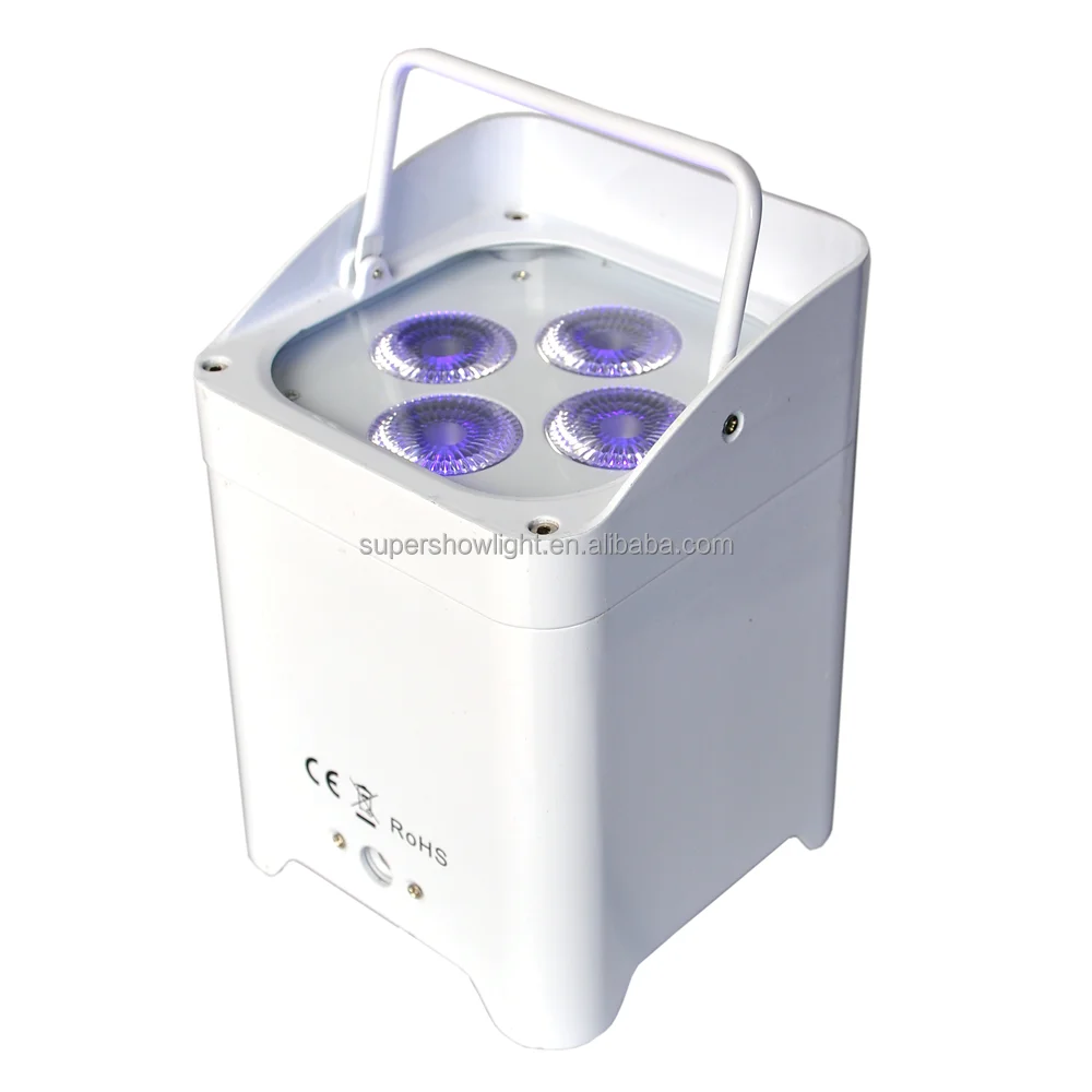 4x18w RGBWA UV 6in1 wireless battery powered led uplights
