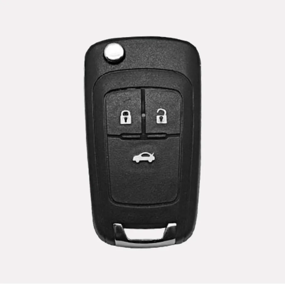Modified For Chevrolet 3 Button Remote Flip Key with Blade - Right (Higher Quality)