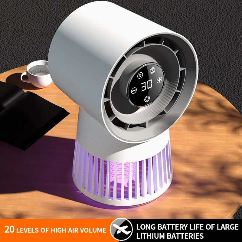 New Arrivals Wholesale Safety Grid Usb Charging Mosquito Killer With Oscillating Fan