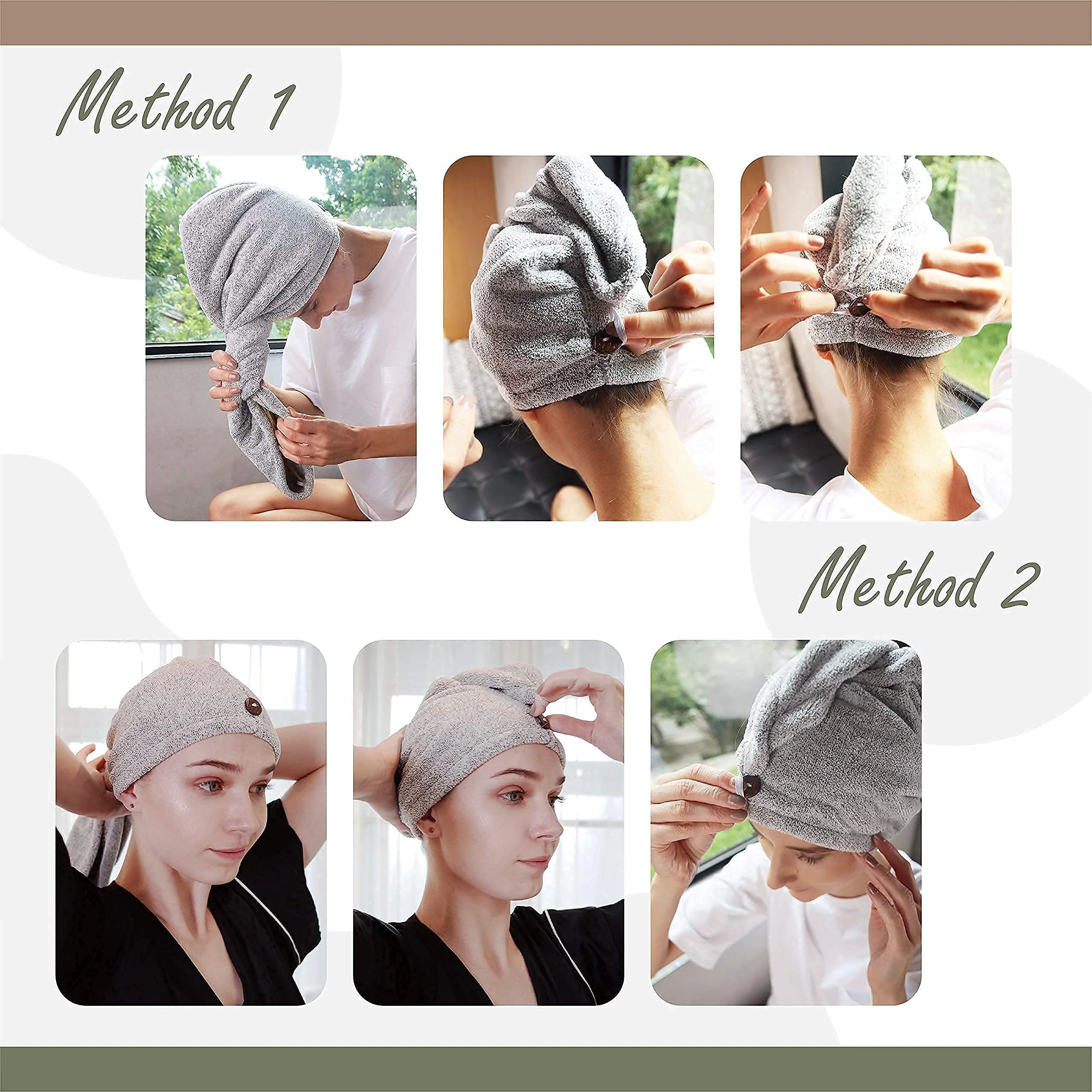 Wholesale turban 400gsm microfiber dry hair towel Shower spa head wrap