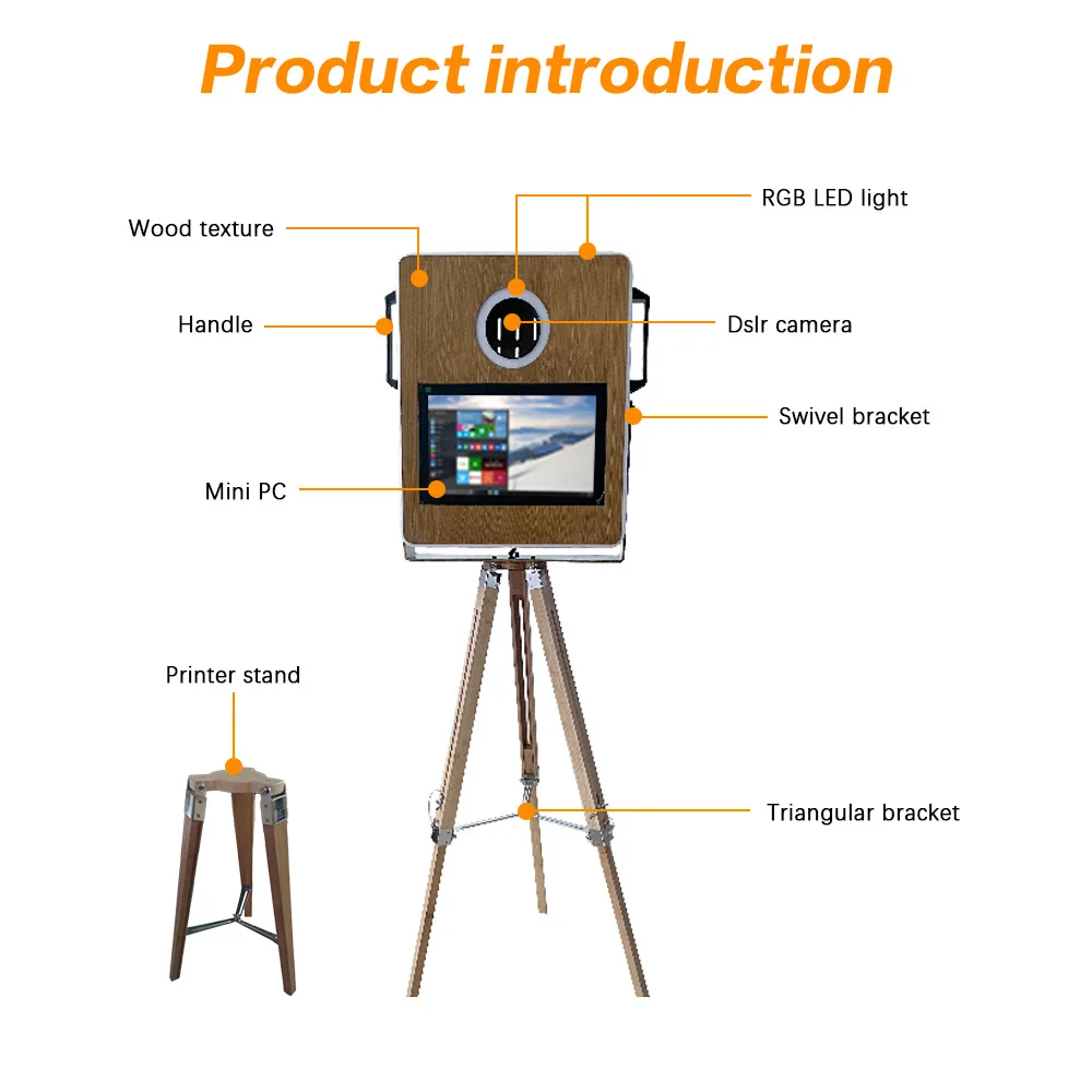 Proprint Wood Photo Booth Vintage Country Style Buy a Photo Booth Machine With Photo Booth Props