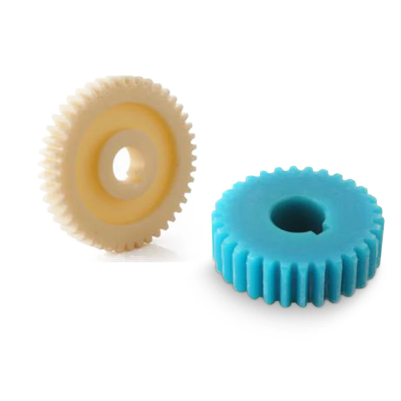 Manufacturing Mini High Precision Engineering Nylon Plastic Product Customized Duble Ring Wheel Spur Crown Pinion Gear Supplier
