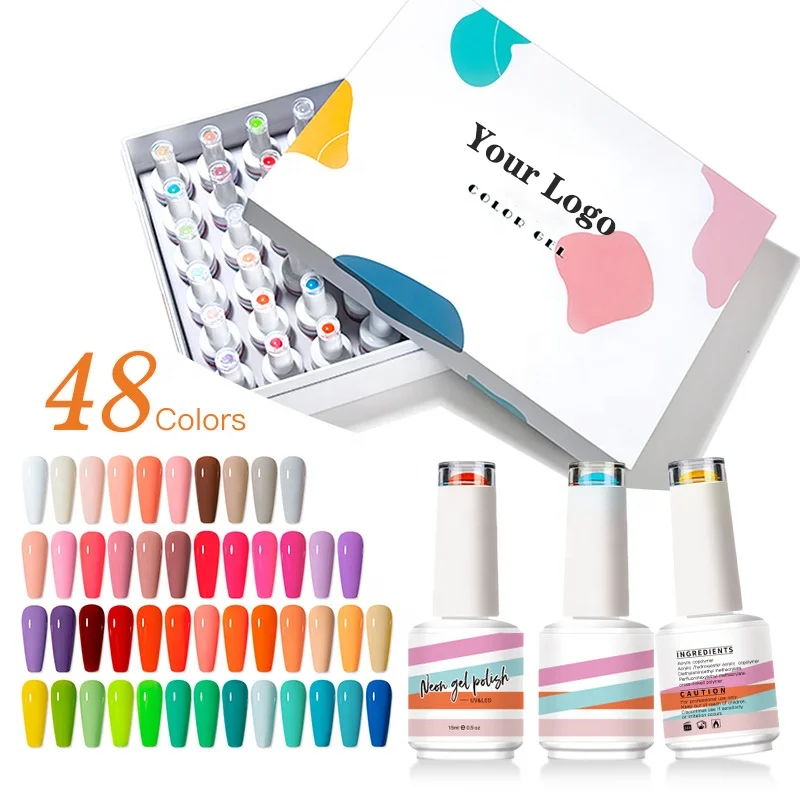 Professional Nail Vendor Supply Latest Design 48colors Set OEM Private Label Design UV Led Gel Nail Polish