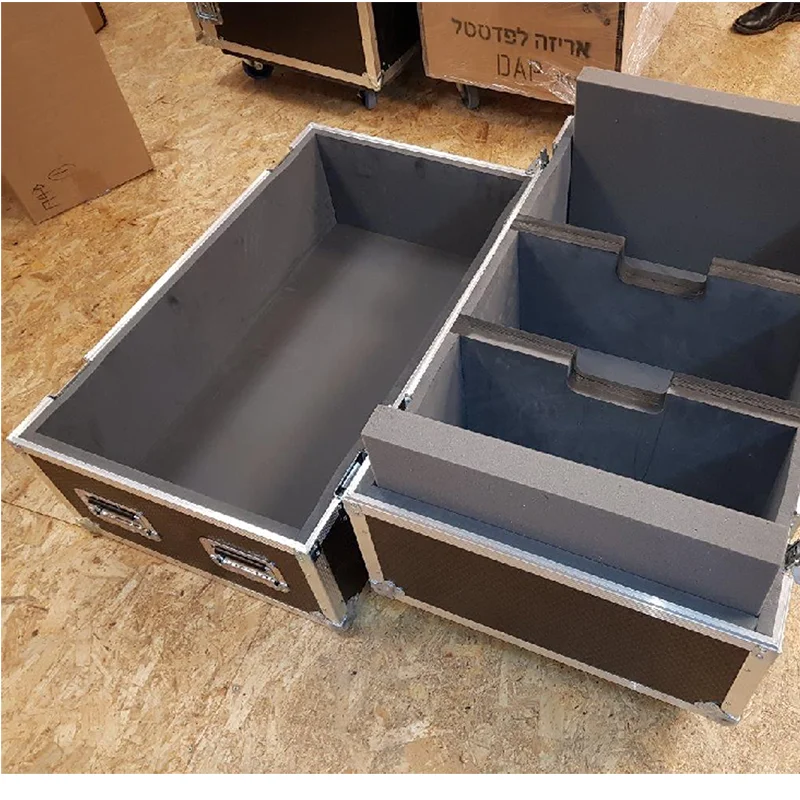  Heavy duty Shockproof Aluminum Wheeled Shipping Case With Customized