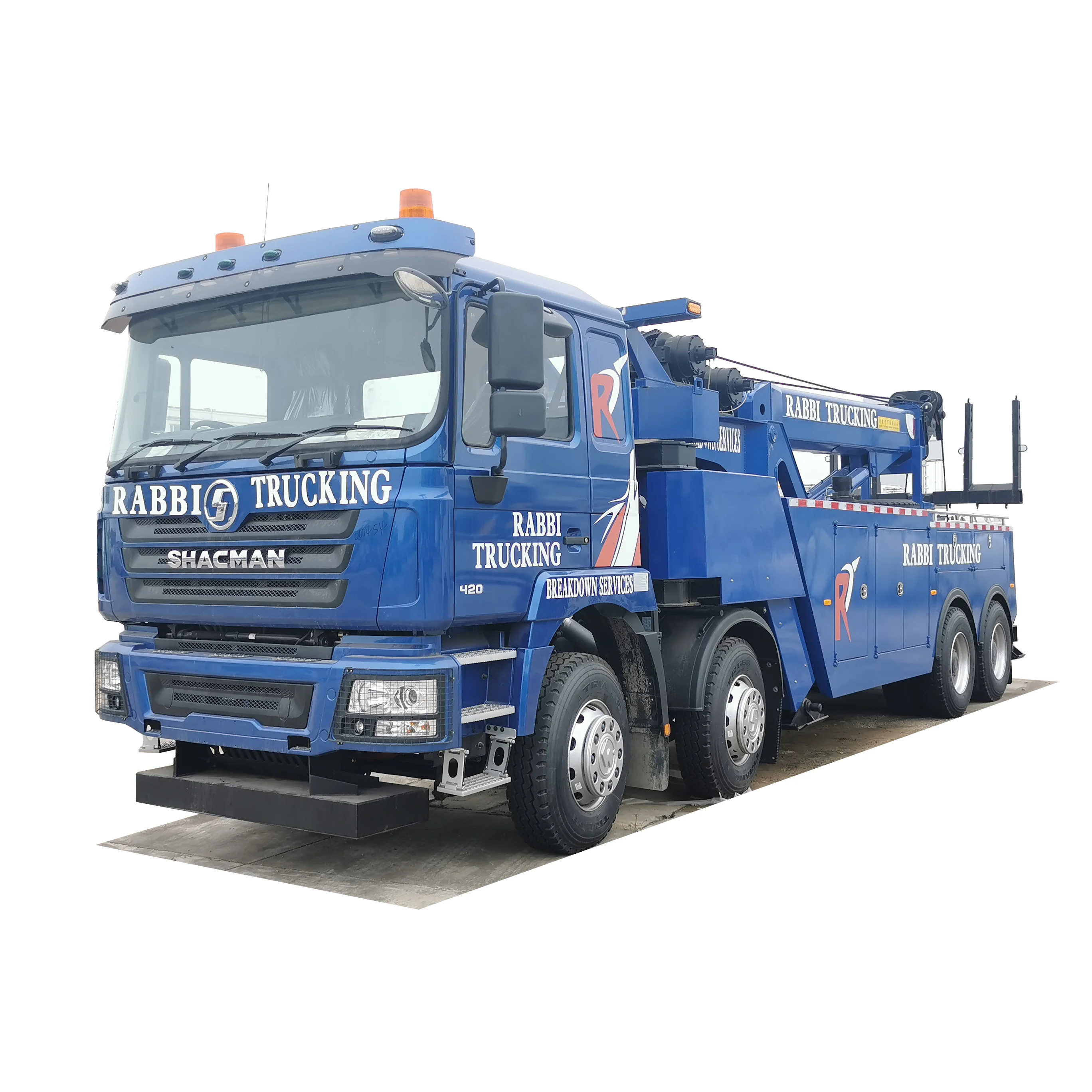 Famous brand chassis Heavy Duty 30Ton New 8*4 Wrecker Towing Truck