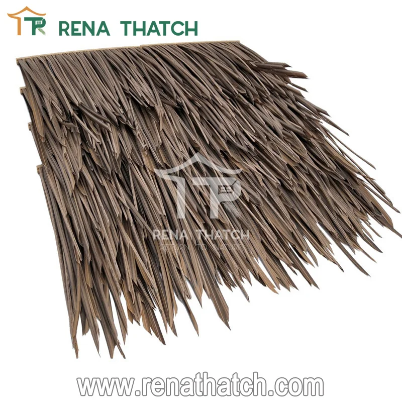 Plastic artificial thatch eaves for roof