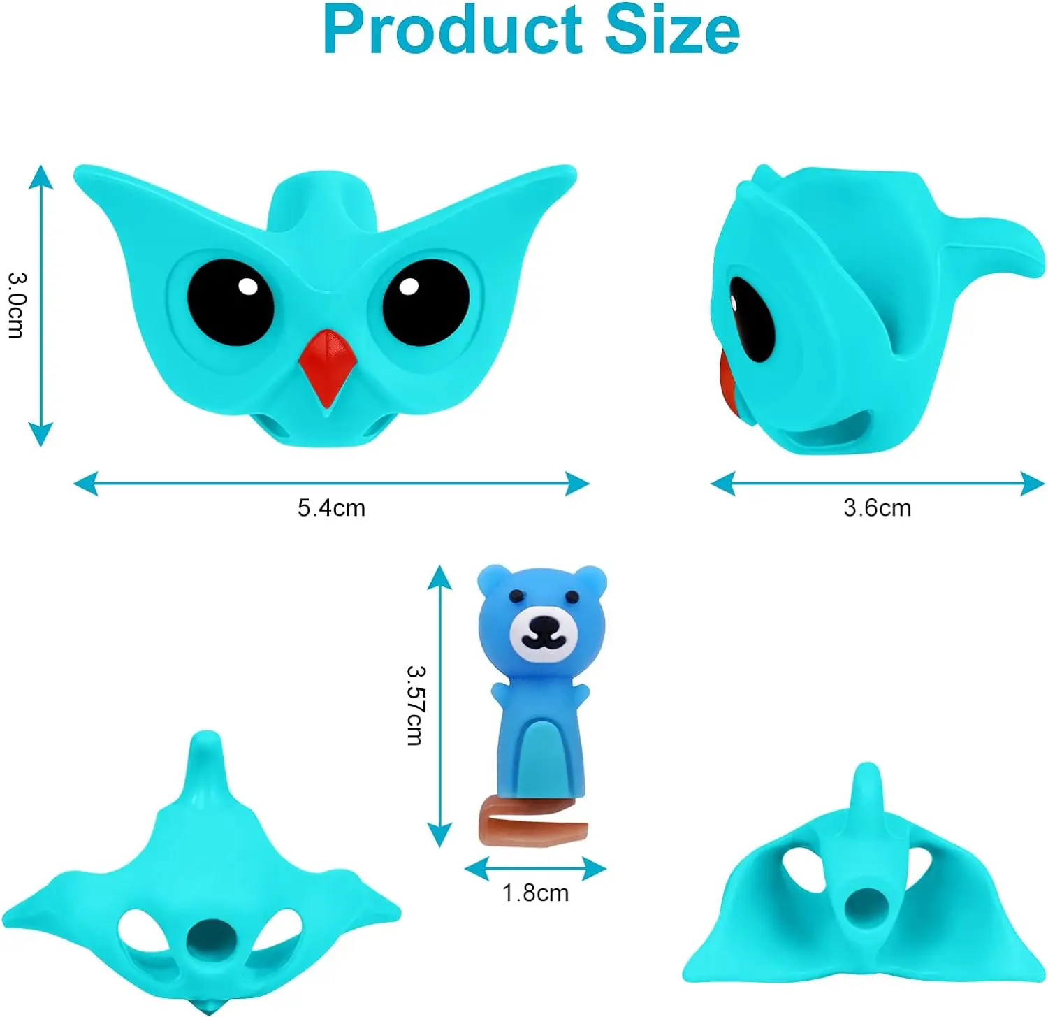 Cute Owl Pencil Silicone Sleeve Student Children Promotion Stationery Gifts Ergonomic Colorful Pencil Grip Set Lead Accepted 4CM