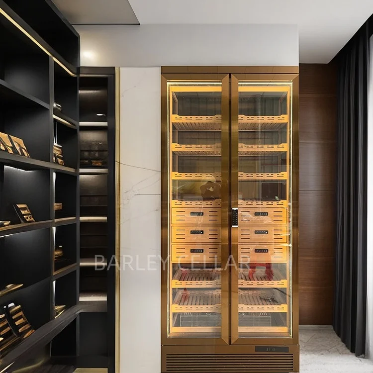 BARLEY cellar custom low noise inverter compressor cooling commercial cigar humidors