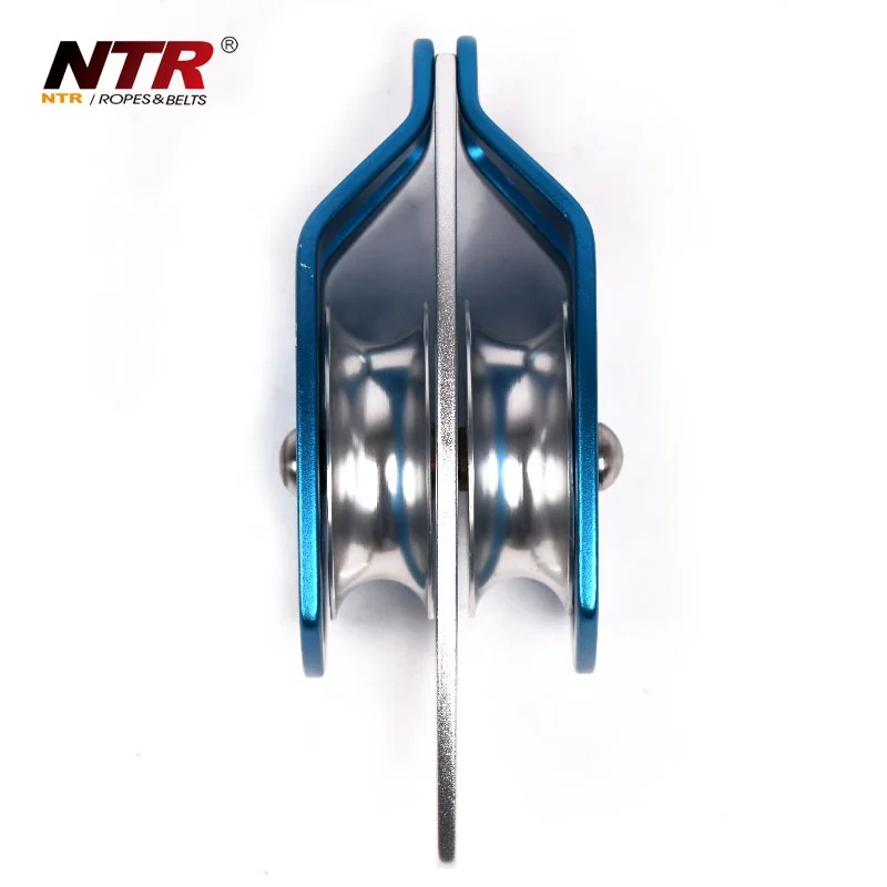 30KN rock climbing rescue pulley Outdoor work movable double sheave pulley