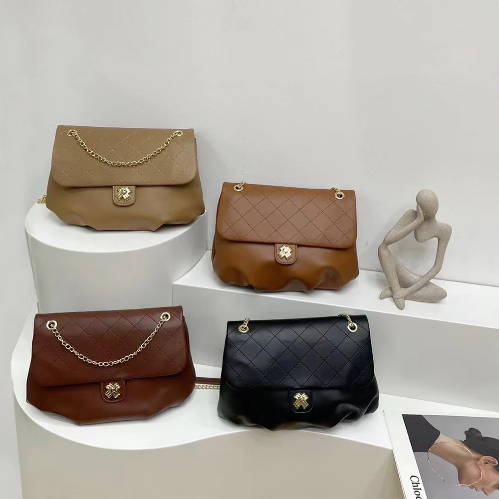 New Ringed Chain Bag for Women New Niche Large Capacity Alibaba Online Shopping Bag Fashion Versatile Ladies Cross-body Bag