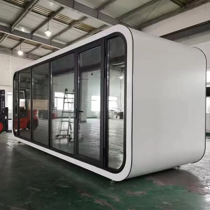 Hot sale hotel B&B mobile home space capsule outdoor creative apple cabin mobile container house apple pod with toilet