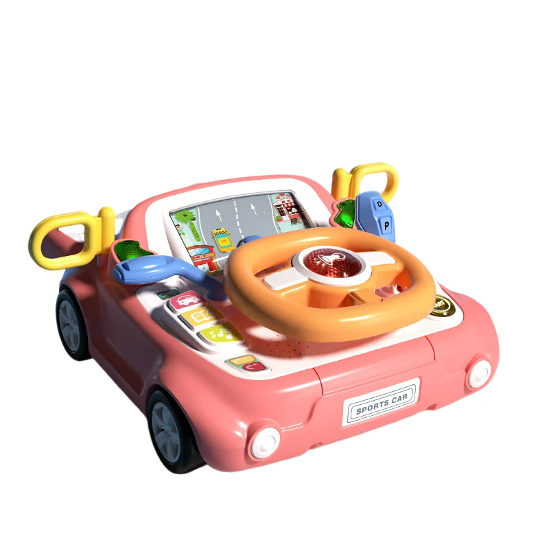 hot sale Race Children B/O Educational Interactive Simulate Table Car Racing Adventure Game Kids Steering Wheel Toys