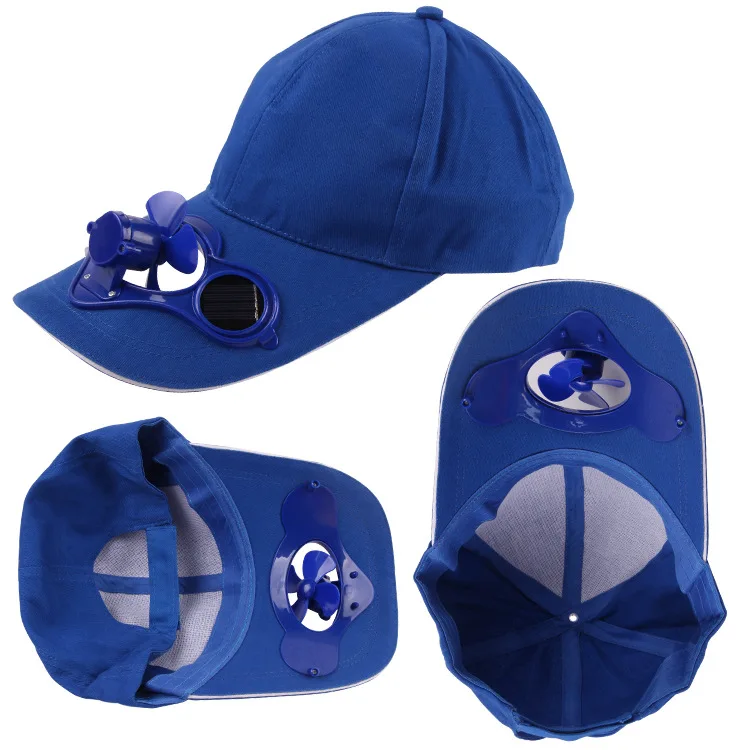 Customized Sun Solar Fan Cap Solar Power Hat Cap With Cooling Fan