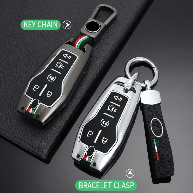 Manufacture Zinc Alloy Car Key Case Shell For Ford Fusion Mondeo Mustang F-150 Explorer Edge 2015 2016 Protector Accessories
