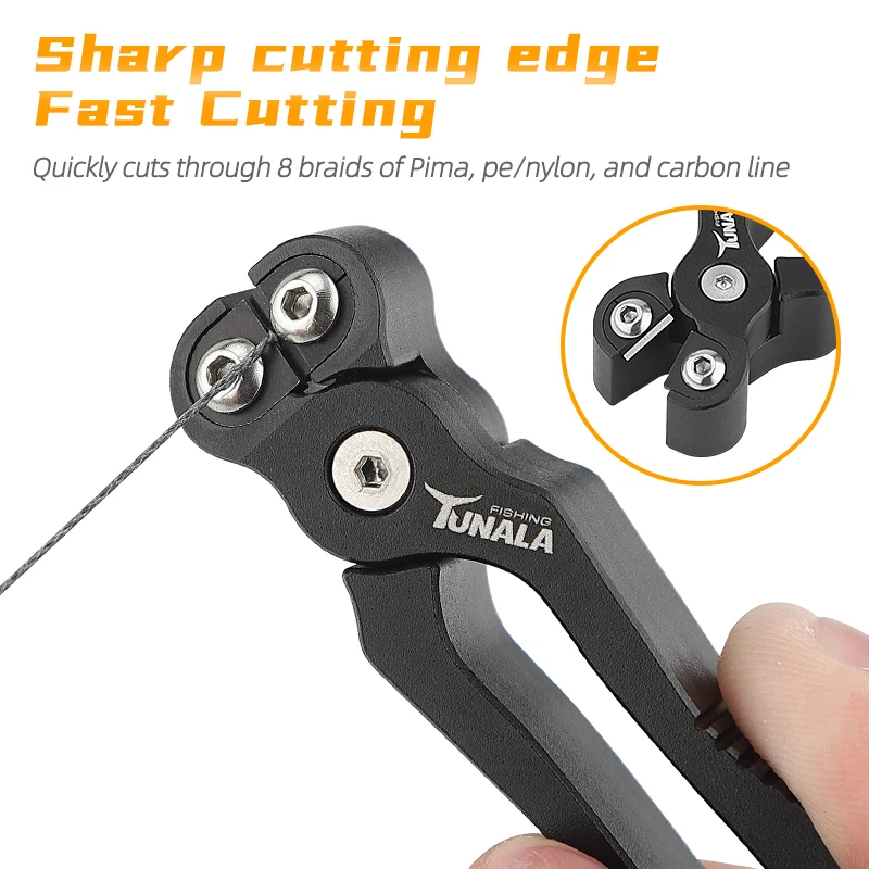 9Cr19 Molybdenum Steel Cutter Fly Fishing Tools Fishing Scissors Pliers With 6061 Aluminum Alloy Fish Serrated Shears