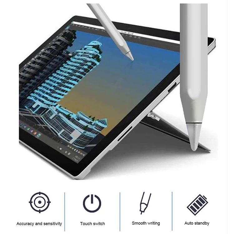 Touch Screen Capacitive Pencil  Drawing Tablet Active Stylus Pen with Type-C Charging