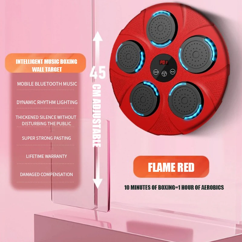 High Quality Smart Blue Tooth Music Boxing Target Training Machine Equipment For Adult Electronic Wall Mount Boxing Reaction