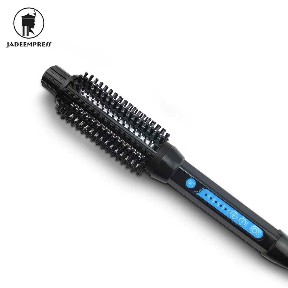 Customized Brush Barrel Curling And Straightener 2 In 1 LED Display Hot Comb Electric