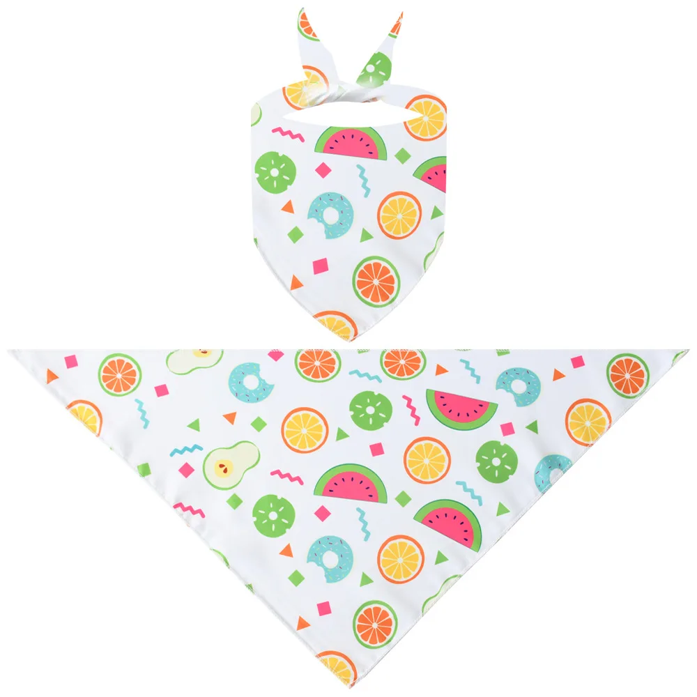 Fruit Lemon watermelon Wholesale Pet triangle towel Pet supplies Cat and dog bib drool towel Pet store supplies