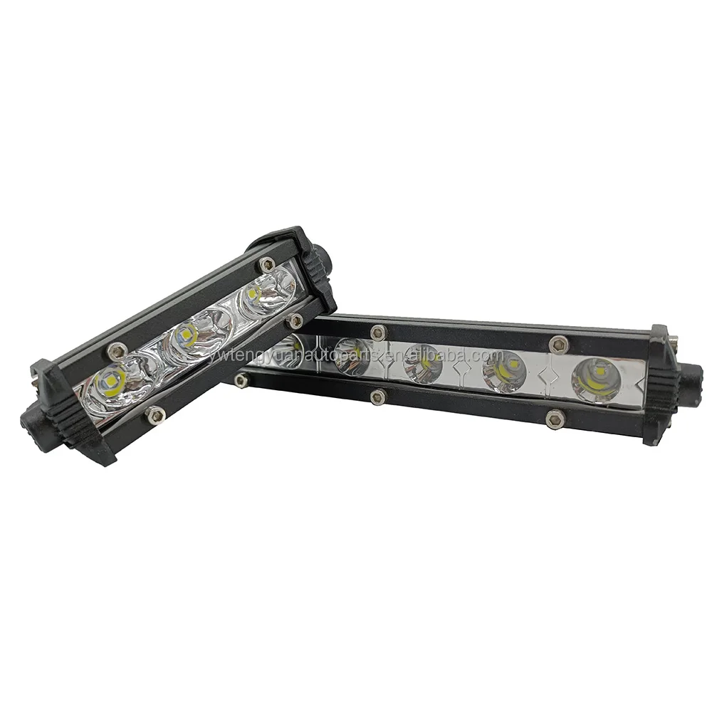 
SLIM SINGLE ROW 9W 4inch LED Work Light Lamp bar for Tractor Boat Off Road 4WD 4x4 Truck SUV ATV 