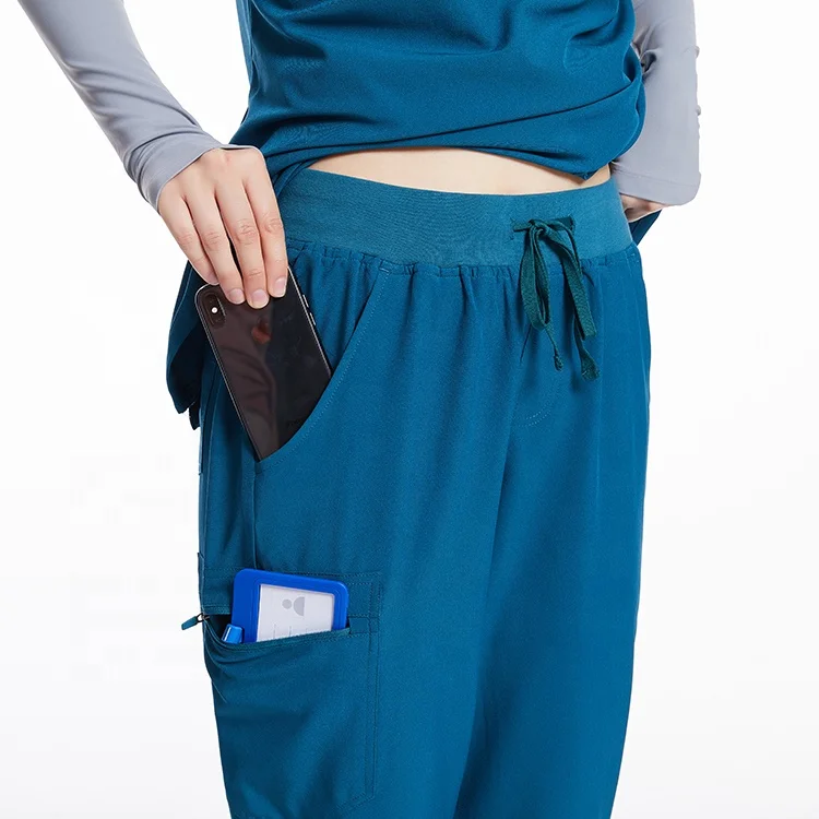 Custom Quick-dry Anti-static Scrubs Suits Hospital Uniforms Medical Nurse Uniform Top Jogger Pants Type Nurse Scrub Sets