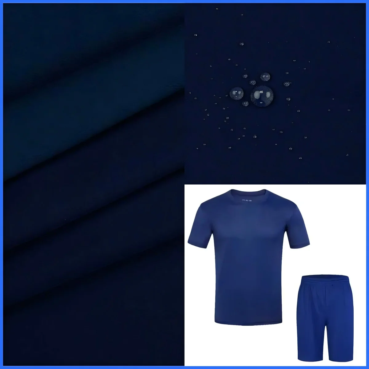 Эластичная темно-синяя мягкая ткань водонепроницаемая куртка одежда оригинальная высокого качества 100% полиэстер