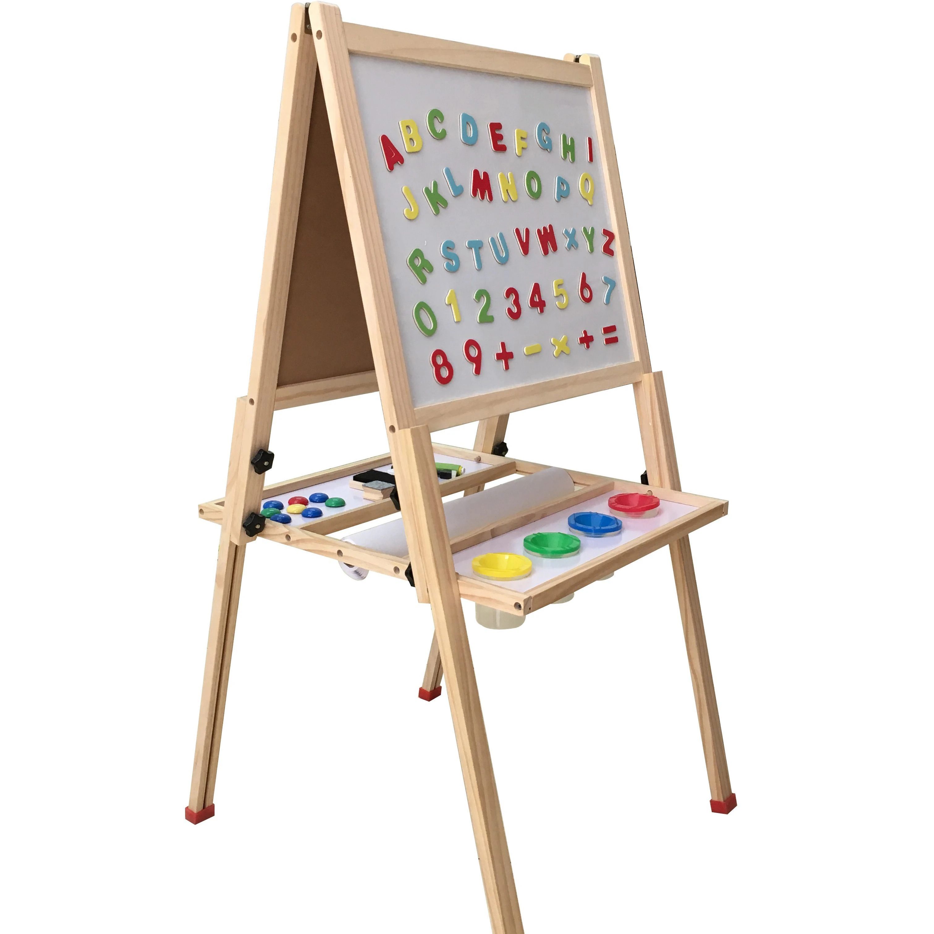 Wooden Magnetic Standing Art Easel for Kids and Children