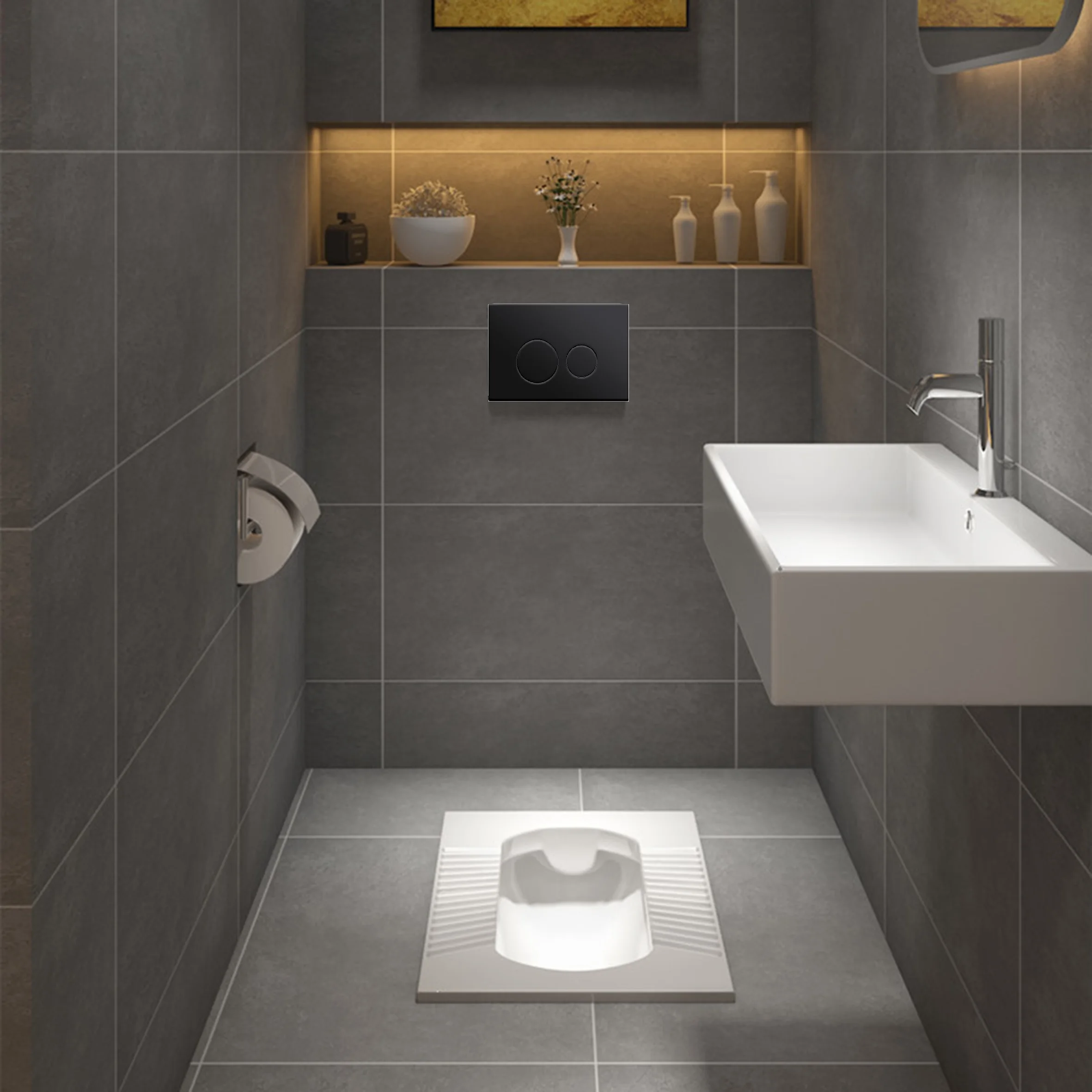 Concealed Cistern Wc Bowl Closet Wall Hung Toilet Dual Flush Concealed Plastic Cistern Float Valve With Metal Frame