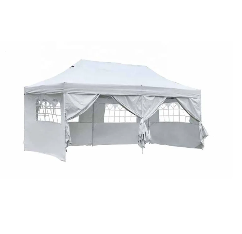 Foldable Gazebo Garden Metal Pop Up Folding Instant Portable Sunshade Awning Tents