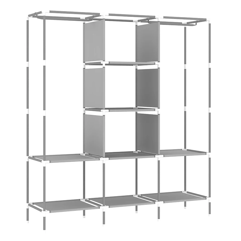 51 Inch Closet Organizer Wardrobe shelves, Clothes Cabinet with Non-woven Fabric