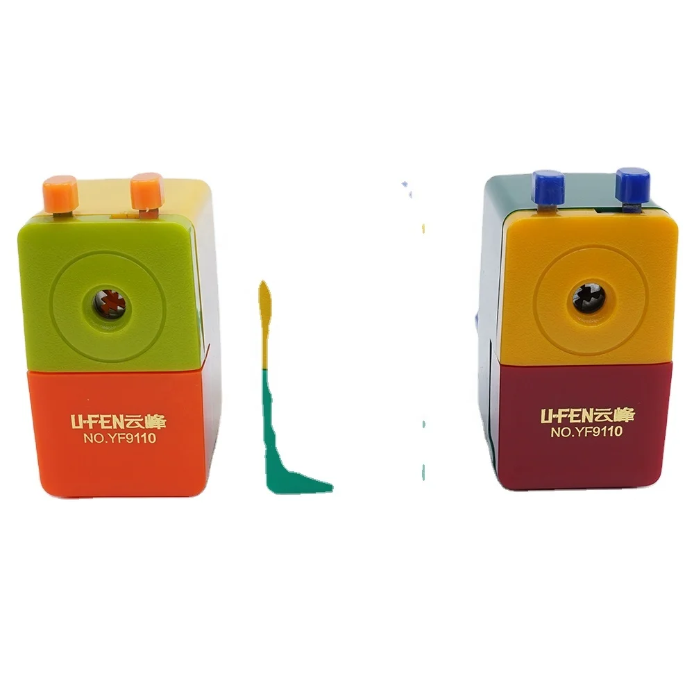 Office stationery big size plastic pencil sharpener large dustbin for pencil sharpening