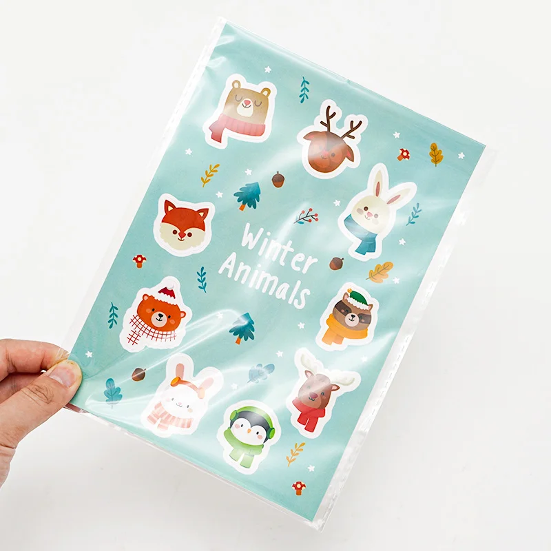 Promotional Waterproof Paper Adhesive Vinyl Labels Laptop Cartoon Printing Custom Kiss Cut Sticker Sheet