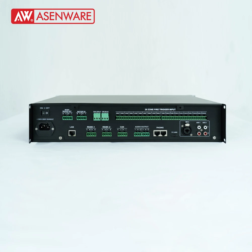 Emergency Communication System Voice Alarm Controller with 20 Trigger Input