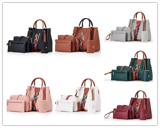 2021 new models PU leather fashion handbag set bag 3 pcs fashion lady women handle bag