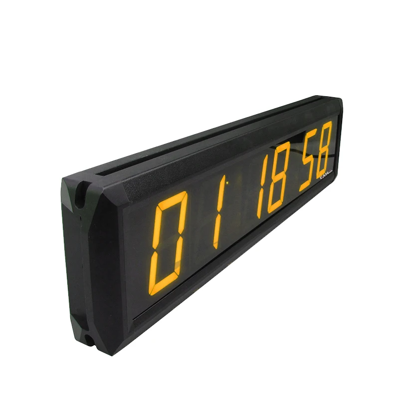 2.3 Inch Yellow LED Display Wall Clock Countdown/Up Stopwatch Workout Gym Timer with Remote Control for Home School Office