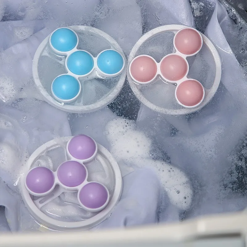 Floating Hair Filtering Mesh Removal Washing Machine Float Filter Bag Filter Hair Remover Cleaning Decontamination