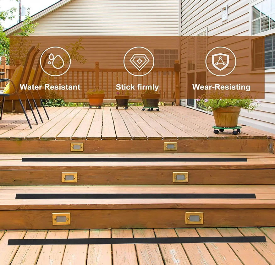 Indoor Anti Slip Tape for Stairs, Waterproof Safety Non Skid Roll for Stair Steps Traction Tread