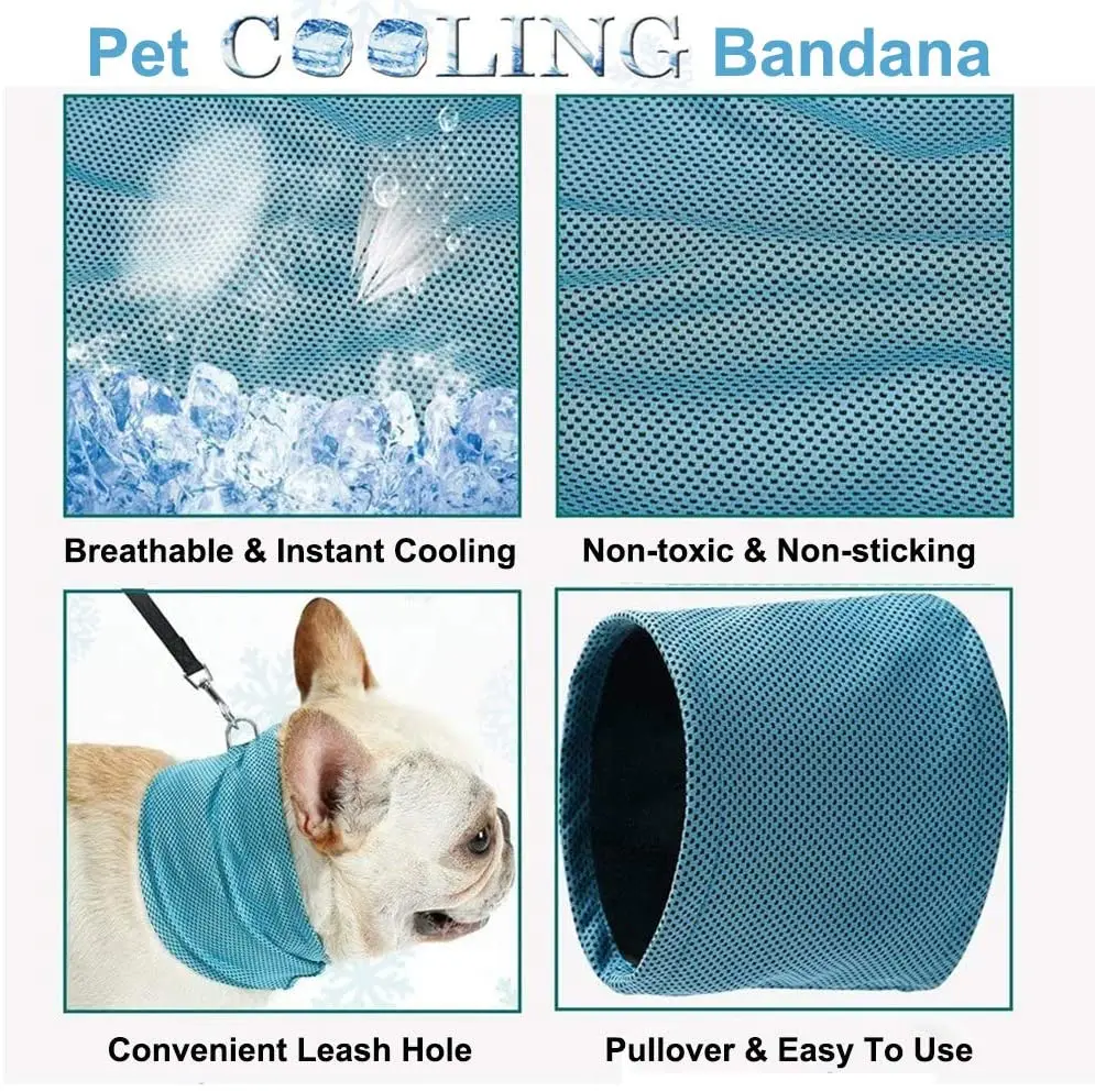Fanni Wholesale Pet Breathable Dog Cooling Bandanas Ice Collar for Summer