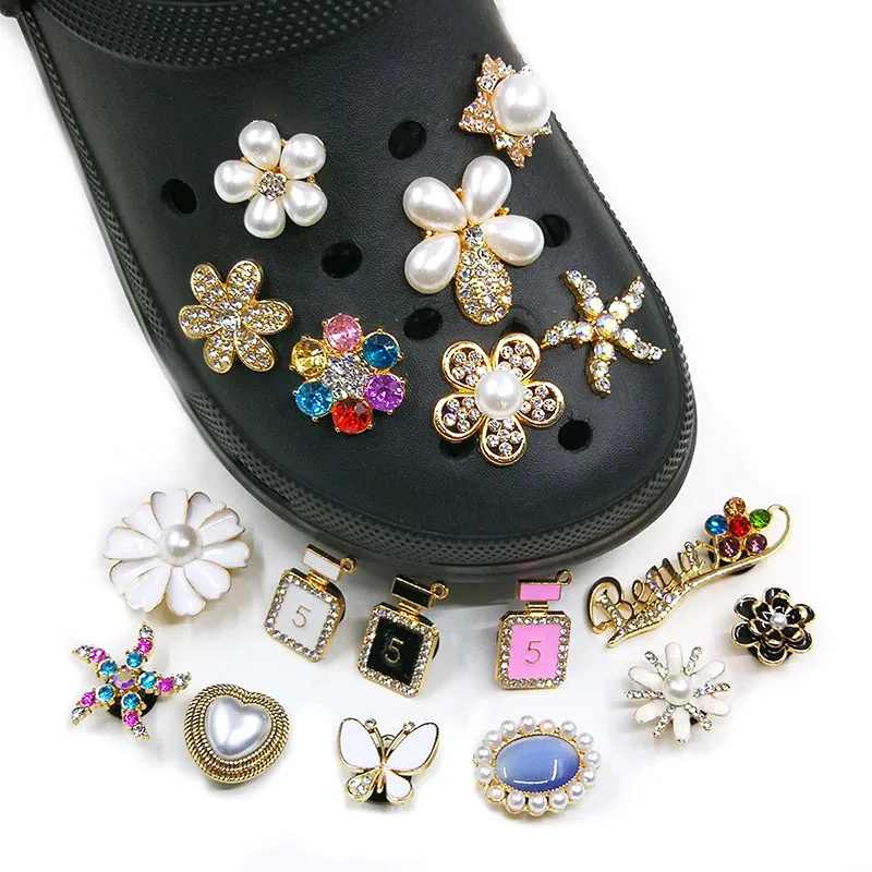 Designers Metal Luxury Bling Custom Rhinestone Brand Shoes Shoe Charms for Clog