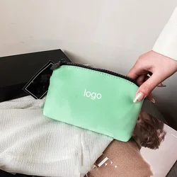 Hot selling Fashion Custom Logo Small Black Neoprene Toiletry Cosmetic Pouch Makeup Toilet Bags