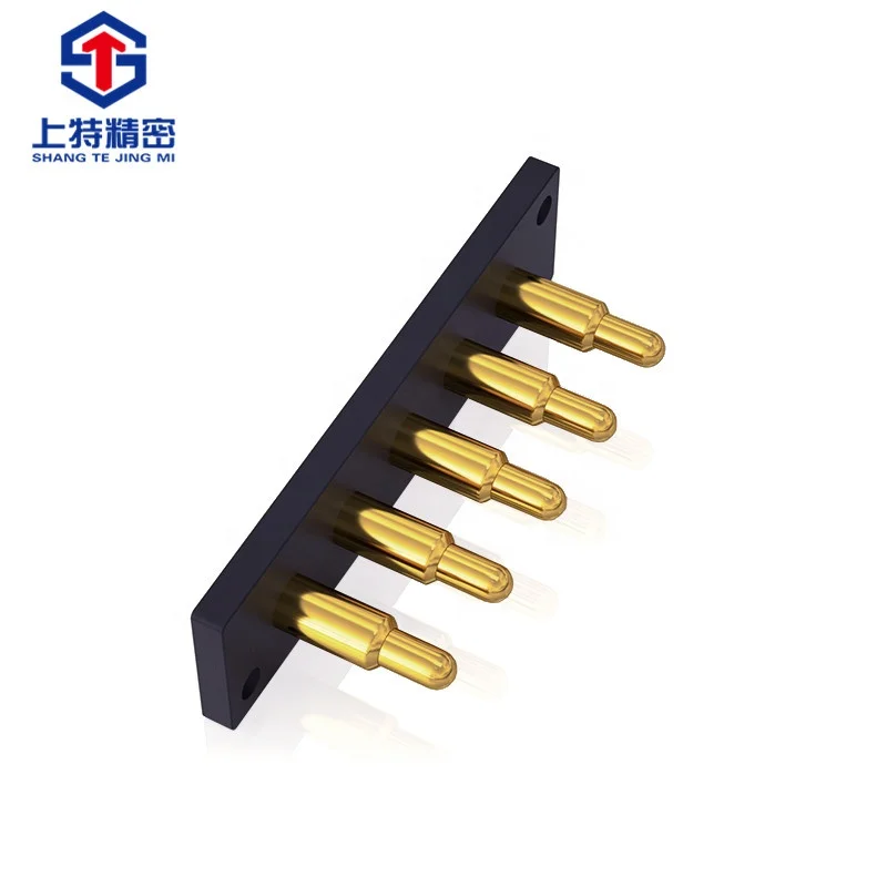 Shangte Pogopin 2.54MM Pitch 5 Pins Female and Male Precision Metal Thimble Connector