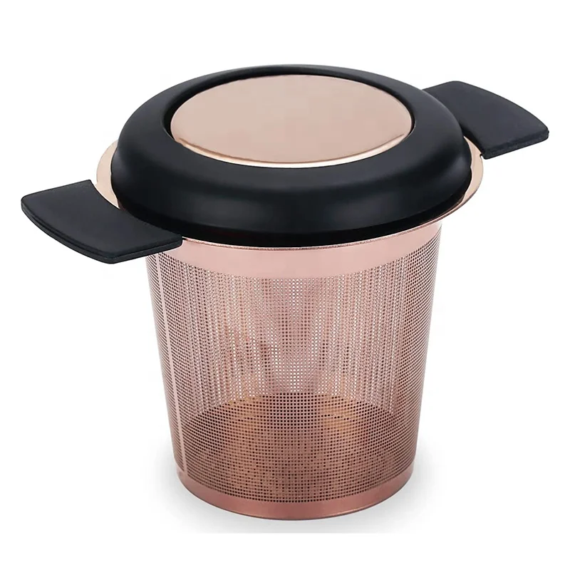 Amazon hot sale stainless steel reusable loose leaf tea infuser strainer with handle Custom Cup Mug Teapot Tea Filter