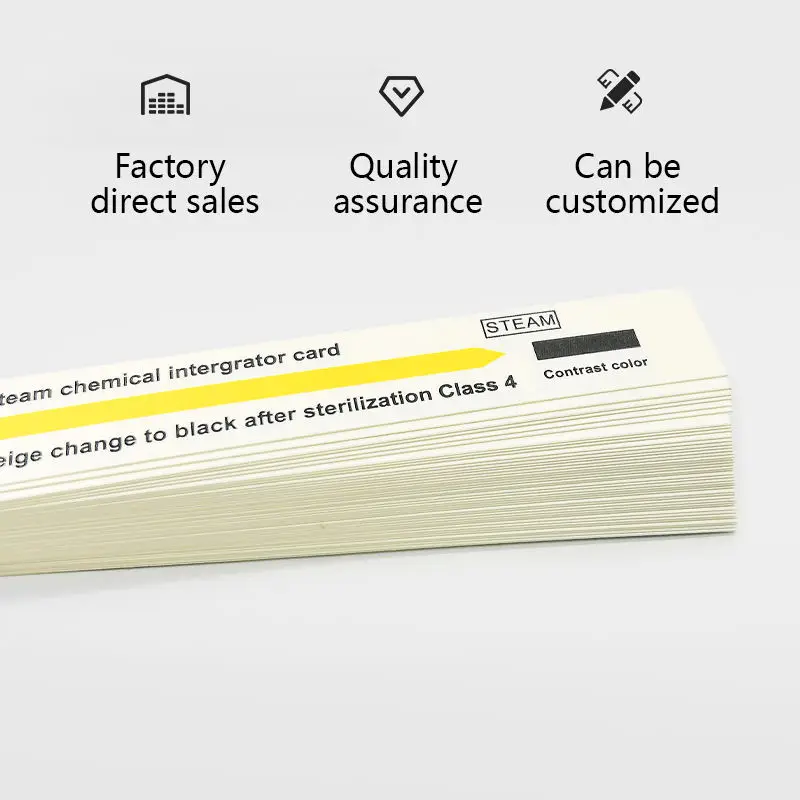 Wholesale 200 Pcs/box Steam Gas Sterilization Medical Indicator Strip Chemical Indicating Paper Card