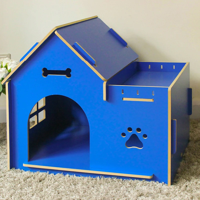 Dog House Outdoor Cat Nest Pet House Kennel Hot Sale Detachable Wooden Luxury Wood Fashion Animal Houses