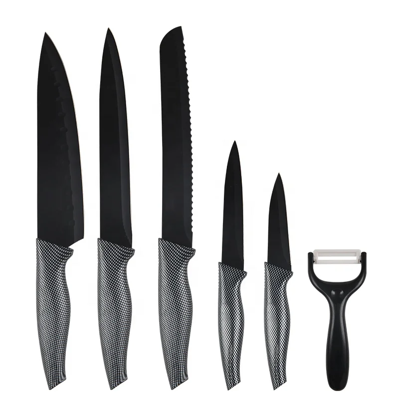 New Arrival Chef knife set Non Stick High Quality Carbon Stainless Steel Kitchen Knives Set