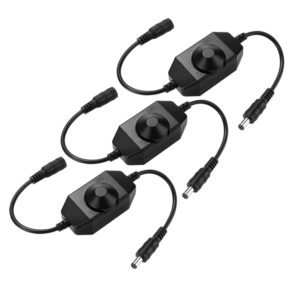 HOOANKE LED Strip Light Dimmer 12V or 24V for Strip Lights 3528 5050 5630 5730 3014, Single Color