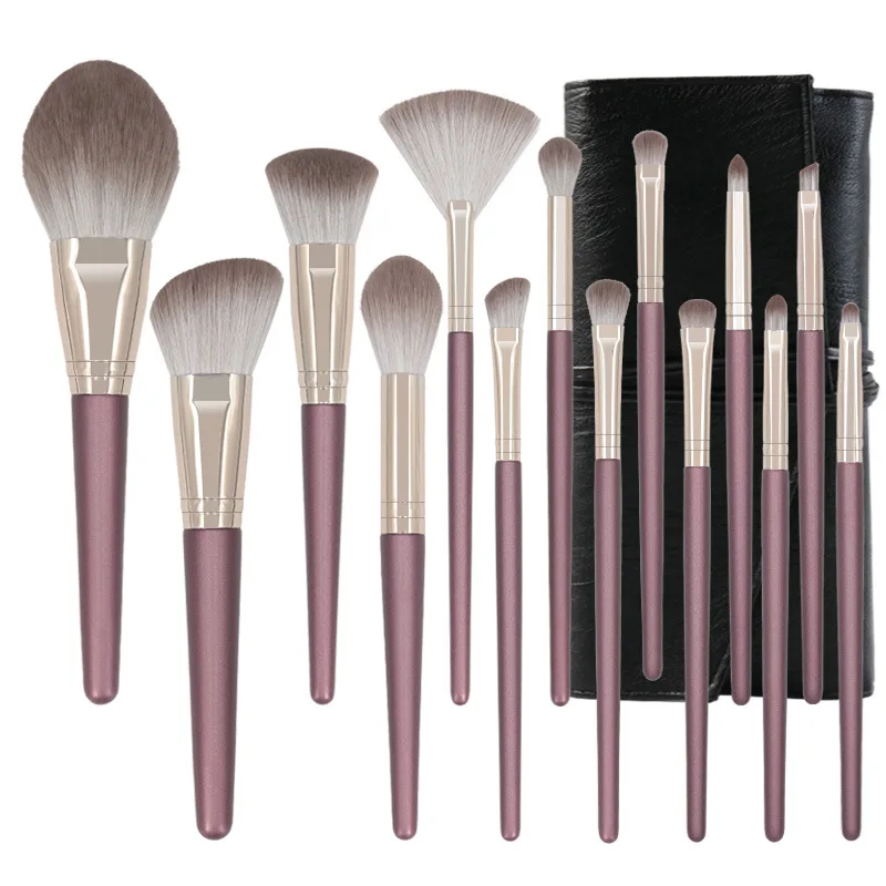 2022 New SWtyle Vegan Cosmetic Brushes 14PCS  Professional Custom Makeup Brush Set Private Label