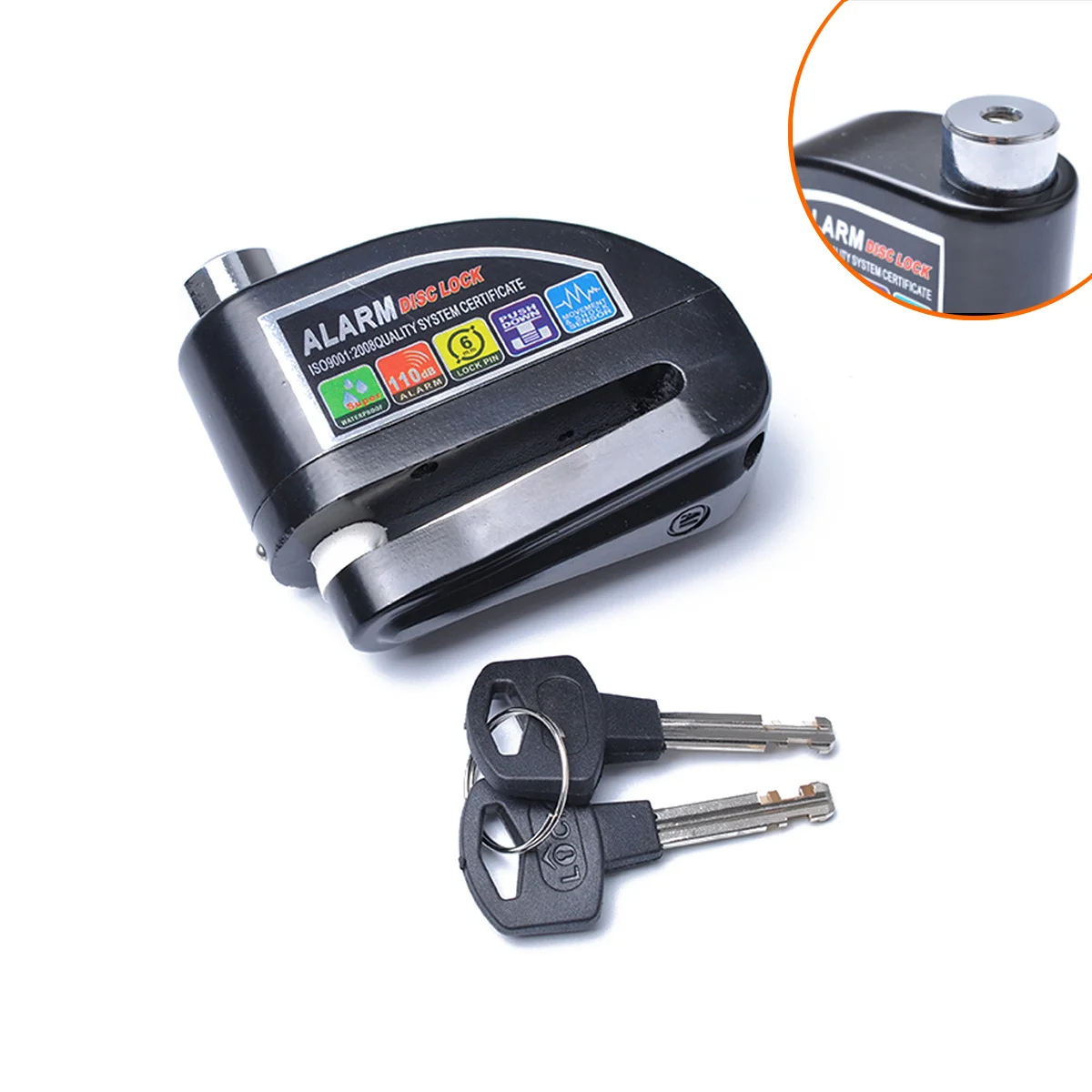 
The motorcycle disc brake lock replaces the U lock for anti-theft alarm 