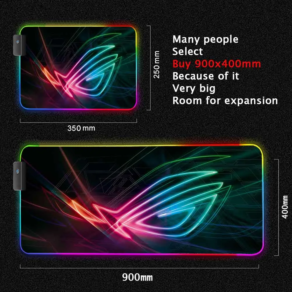 Пользовательские небольшие MOQ rgb игровые расширенные большие коврики для мыши с сублимационной